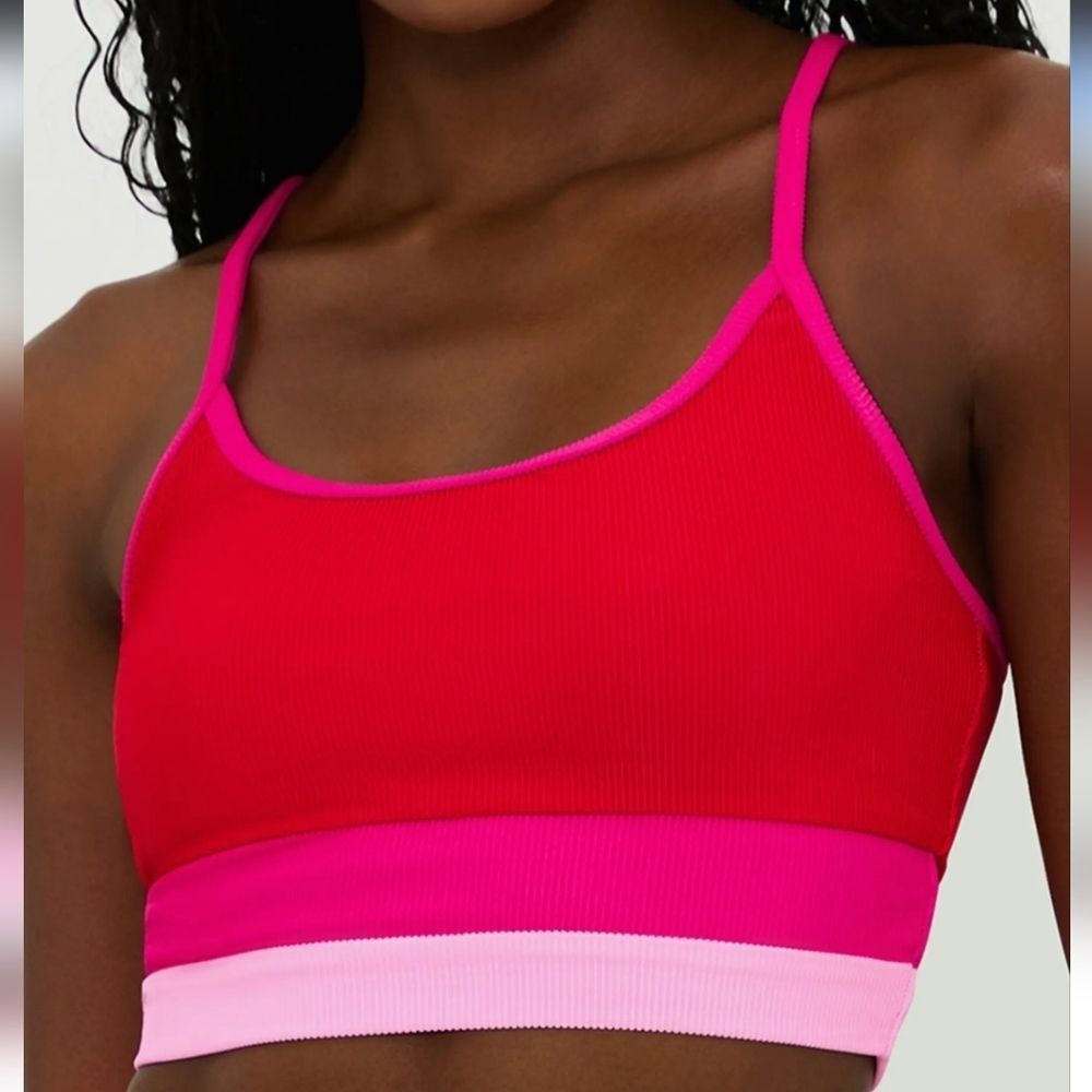 3328 New Beach Riot Eva Colorblock Bikini Top Sz Small